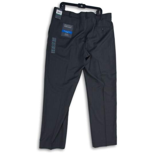 NWT Perry Ellis Portfolio Mens Gray Flat Front Slash Pocket Dress Pants Sz 40X32 image number 2