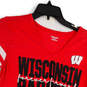 Womens Red Short Sleeve Wisconsin Badger NCAA Pullover T-Shirt Size S image number 3