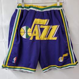 Vintage Just Don Utah Jazz 1993-94 Purple/Yellow NBA Basketball Shorts M