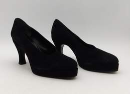 Karl Lagerfeld Women's Size 7.5 00871 F1 Black Suede Heels alternative image