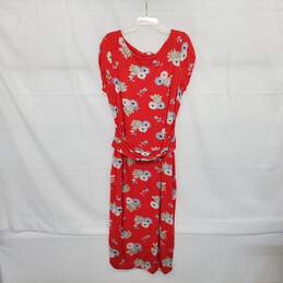 Boden Coral Floral Patterned Long Dress WM Size 10L alternative image