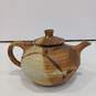 Brown Earthenware Teapot w/ Lid image number 3