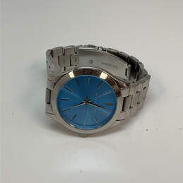 Designer Michael Kors Runway MK3292 Silver-Tone Blue Dial Analog Wristwatch alternative image