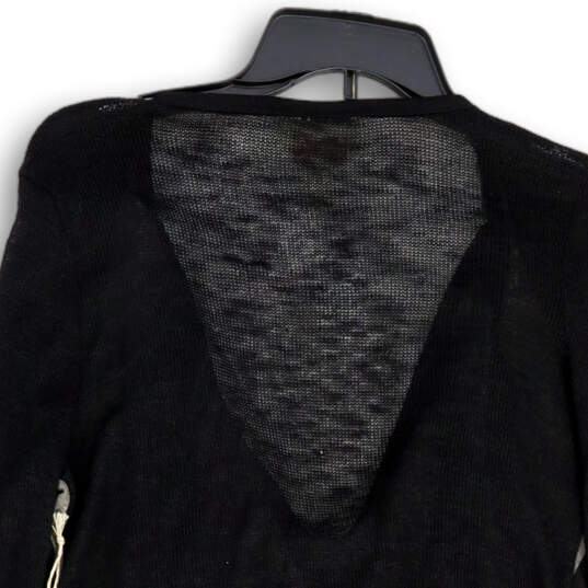 NWT Womens Black Gray Long Sleeve Scoop Neck Nursing Pullover Sweater Sz S image number 4