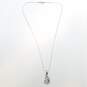 Sterling Silver Diamond Pendant 15 In Necklace 2.8g image number 6