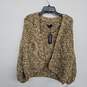 Brown Knit Open Front Cardigan image number 1