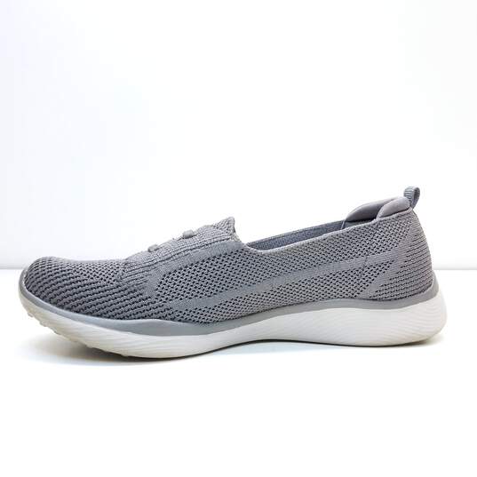 Skechers Air-Cooled Memory Foam Gray Knit Slip On Sneakers Women's Size 7.5 image number 2