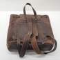 Sergios Collection Brown Leather Drawstring Backpack image number 4