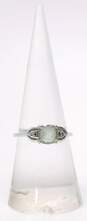 (G) 10K White Gold Tourmaline Diamond Accent Ring 1.8g image number 1