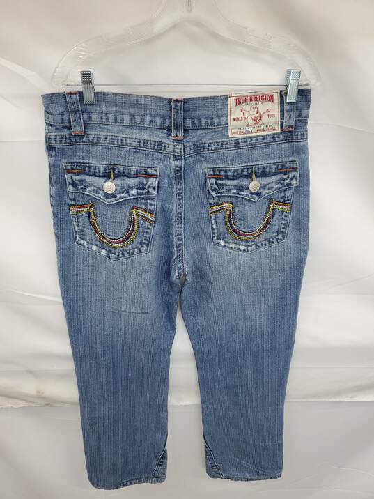 Mn True Religion Distressed Blue Jeans Sz 32x34 image number 3