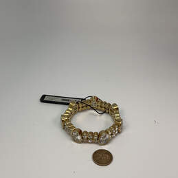 Designer Ann Taylor Gold-Tone Crystal Cut Stone Round Bangle Bracelet alternative image