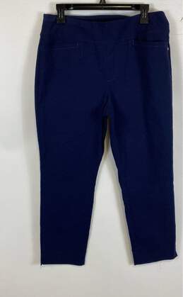 NWT Fairway & Greene Womens Blue Flat Front Pockets Activewear Golf Pants Size L