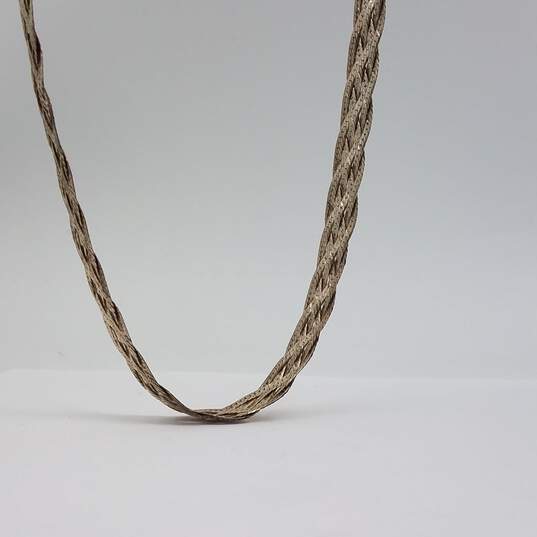 Sterling Silver Braided 22 1/2 Inch Necklace 25.9g image number 3