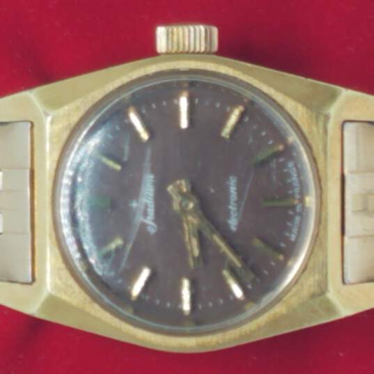 Tradition Electronic Gold Tone Vintage Wristwatch image number 1