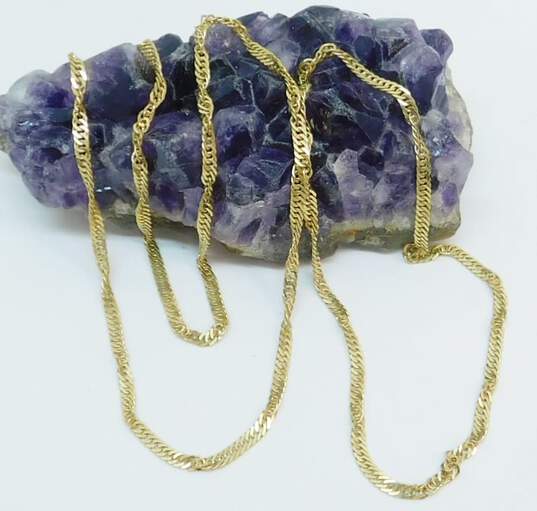 14K Yellow Gold Twisted Chain Necklace 5.3g image number 3