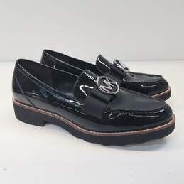 Michael Kors Aden Logo Patent Loafers Black 9.5