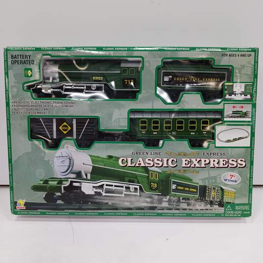 Green Line Express Train Set In Original Box image number 1