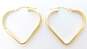 14K Yellow Gold Heart Shaped Hoop Earrings 1.4g image number 5