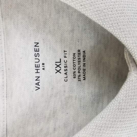 Van Heusen Men Grey Classic Fit 1/4 Button Short Sleeve Air Polo Shirt 2XL NWT image number 3