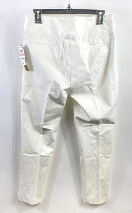 Alfani Women White Slim Leg Dress Pants Sz 10 image number 2