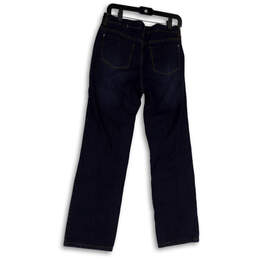 Womens Blue Denim Medium Wash Pockets Comfort Straight Leg Jeans Size 8 alternative image