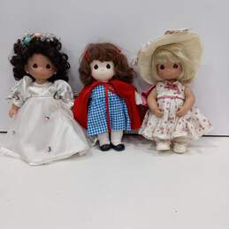 3pc Bundle of Assorted Precious Moments Porcelain Dolls