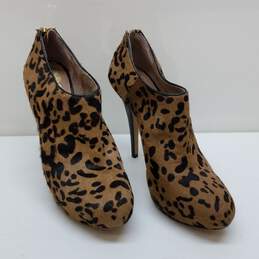 Vince Camuto Pony Hair Leopard Leather Platform Ankle Boots