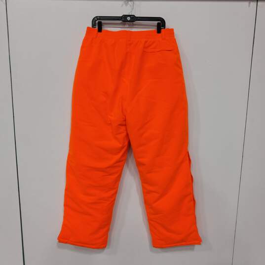 L. L.  Bean Men's Orange Insulated Hunting Sweatpants Size Large Tall image number 2