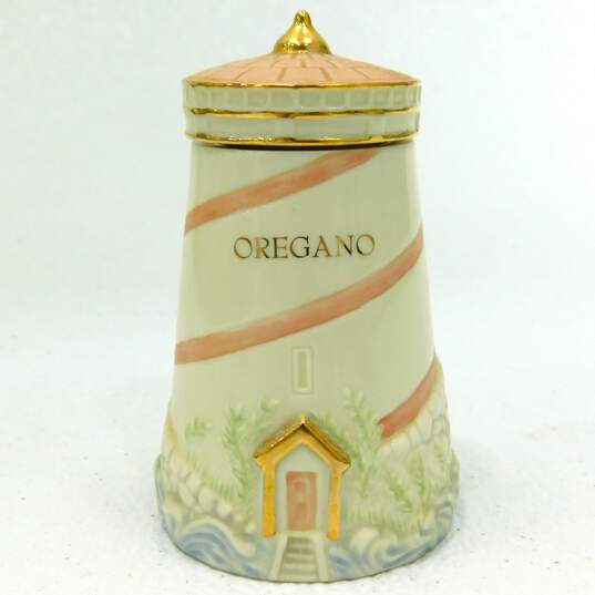 2002 Lenox Lighthouse Seaside Spice Jar Fine Ivory China Oregano image number 1