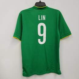 Mens Green Beijing Guoan Lin #9 Short Sleeve Soccer Pullover Jersey Size M alternative image