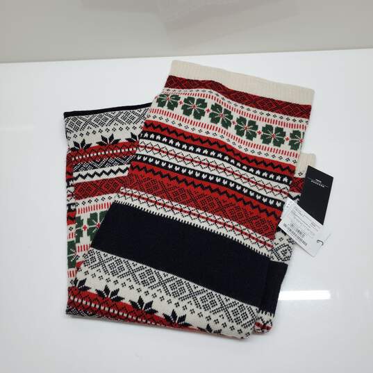 Weekend Max Mara Maura Red & Black Pattern Wool Scarf image number 2