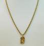 14K Yellow Gold Nugget Pendant On Chunky Rope Chain Necklace 31.8g image number 1