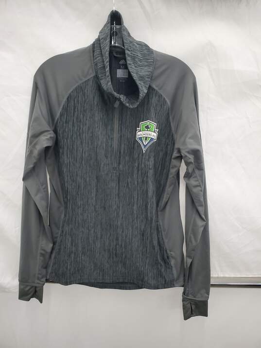 Men's Adidas Seattle Sounders Pullover Jacket Size-M image number 1