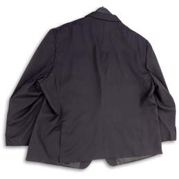 NWT Mens Black Long Sleeve Notch Lapel Pockets Two Button Blazer Size 60R alternative image