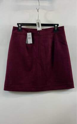 NWT Loft Womens Red Designer Front Pleated Pockets Short Mini Skirt Size 4