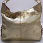 Dooney & Bourke Gold Leather Large Hobo Shoulder Tote Bag image number 1
