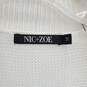 Nic+Zoe White Linen Blend Open Knit Cardigan WM Size M NWT image number 3