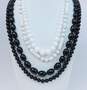 VNTG Black & White Beaded Necklace Lot image number 1