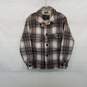 Abercrombie & Fitch Gray & Maroon Plaid Button Up Shacket WM Size XS NWT image number 1