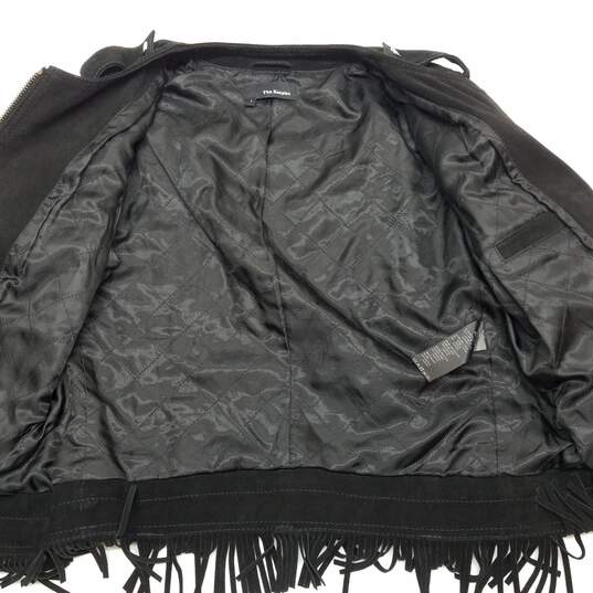 Koople Black Suede Fringed Jacket Women's Size Large image number 3