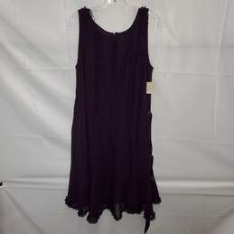 Coldwater Creek Purple Boat Neck Paneled Dress NWT Size W18