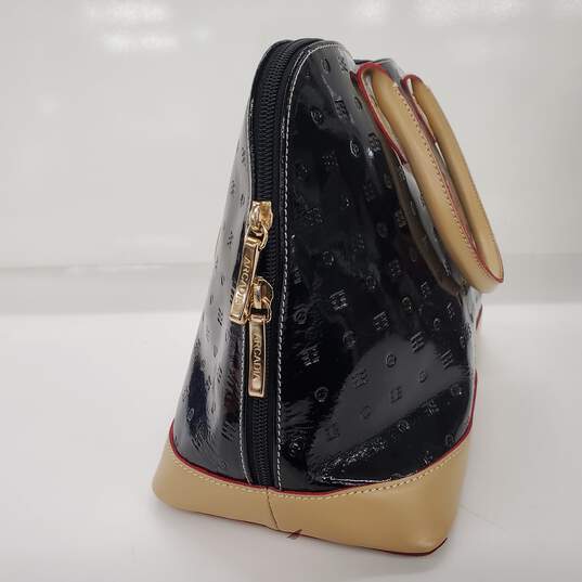 Arcadia Italy Signature Black Patent Leather Handbag image number 6