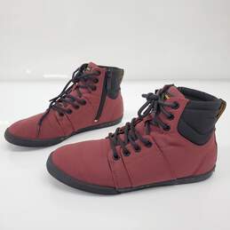 Dr. Marten's Unisex Rozarya Oxblood Red Casual Canvas Shoes Size 5 Men's / 7 Women's