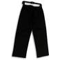 NWT Womens Black Flat Front Straight Leg Regular Fit Cropped Pants Size 4 image number 2