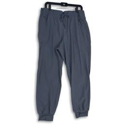 Chico's Womens Gray Pockets Tapered Leg Drawstring Jogger Pants Size 12R
