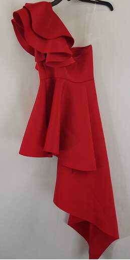 Akira Women Red Asymmetrical Dress S alternative image