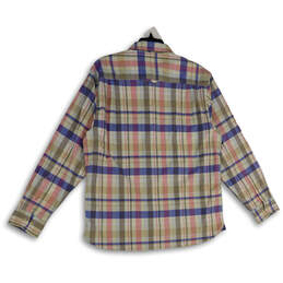 NWT Mens Multicolor Plaid Spread Collar Long Sleeve Button-Up Shirt Size L alternative image