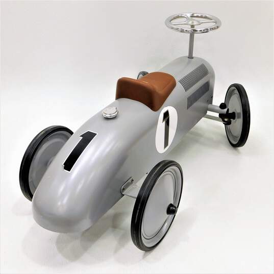 Schylling Speedster - Silver Race Car Ride On Scooter Pressed Steel image number 2