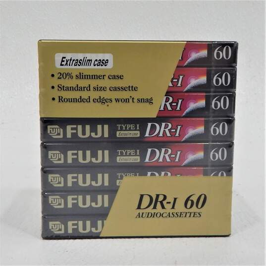 FUJI DR-I 60 AUDIO CASSETTES 7 - PACK EXTRA SLIM CASE FACTORY SEALED NEW image number 3