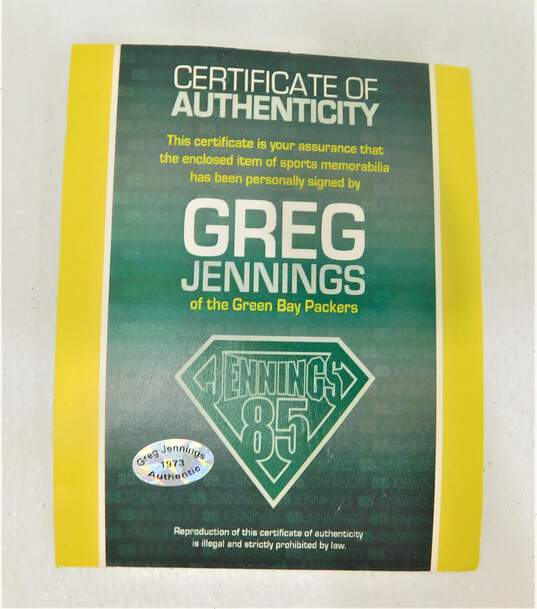 Greg Jennings Autographed Football w/ COA Green Bay Packers image number 4